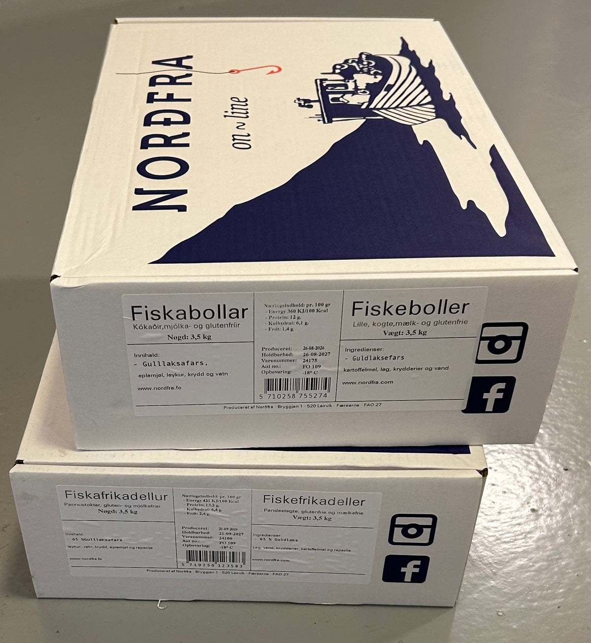 TILBOÐ - Fiskafrikadellur 3,5 kg og fiskabollar 3,5 kg fyri bert 500 kr